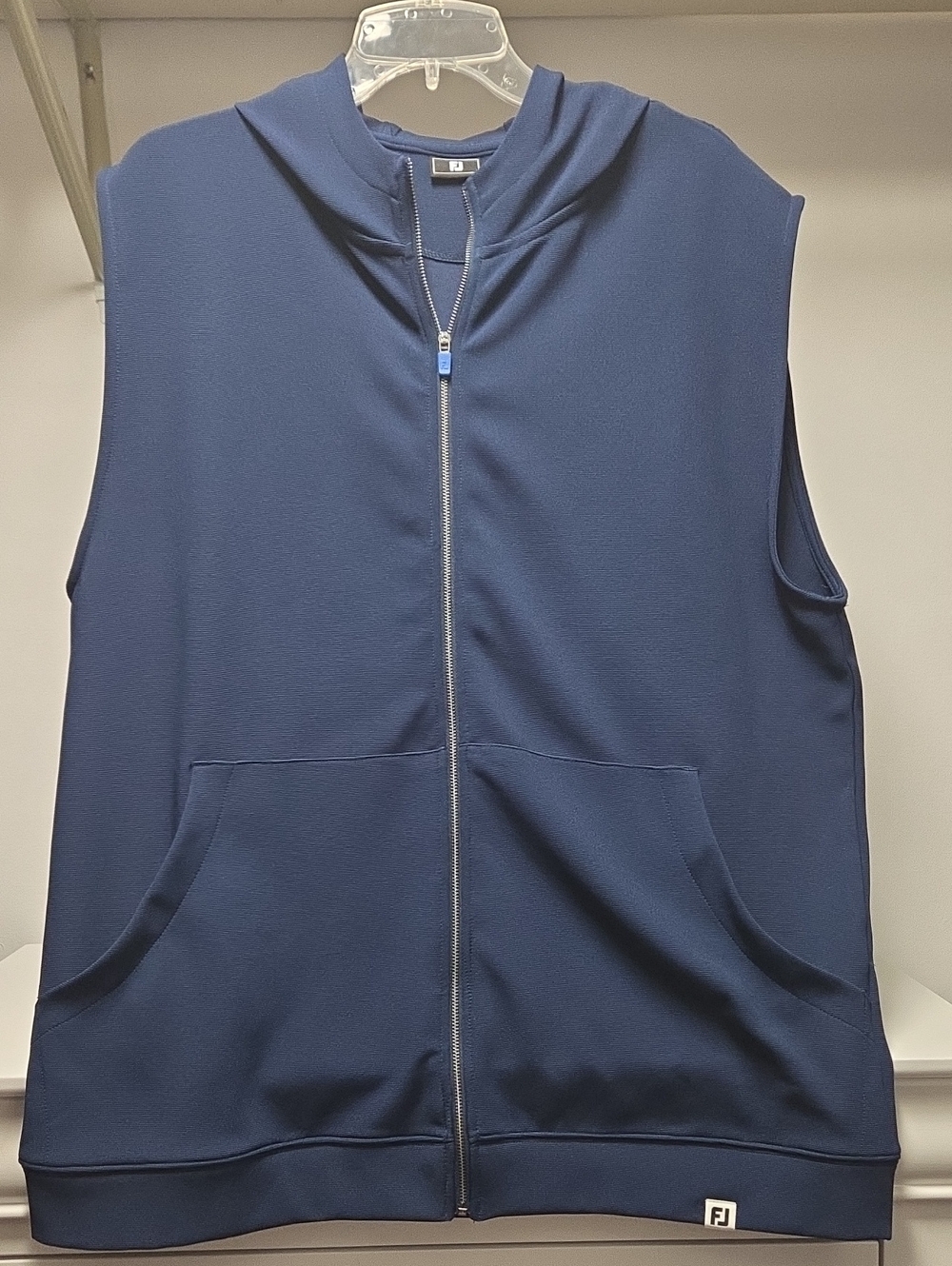 FootJoy Navy Sleeveless Zip-Up Hoodie Vest